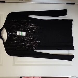 Black Sequin, Velvet Sweater